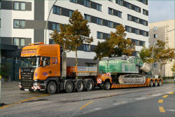 Rolf Riedel, Scania R 500 8x4, Nooteboom Euro ICP 1-3 Tieflader   Transport CAT 336 E Wilko Wagner
