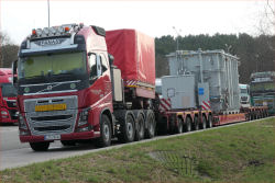Panas Transport, Volvo FH 16 750 mit Trafotransport auf 5-7 Tiefladekombination