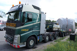 Bolk Transport Almelo Volvo FH 05 540 mit Nooteboom 2-4 Tieflader und Nordex WEA Nabentransport