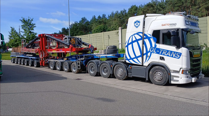 OL Trans Scaina R 660 mit Faymonville Rohradapter Kombination